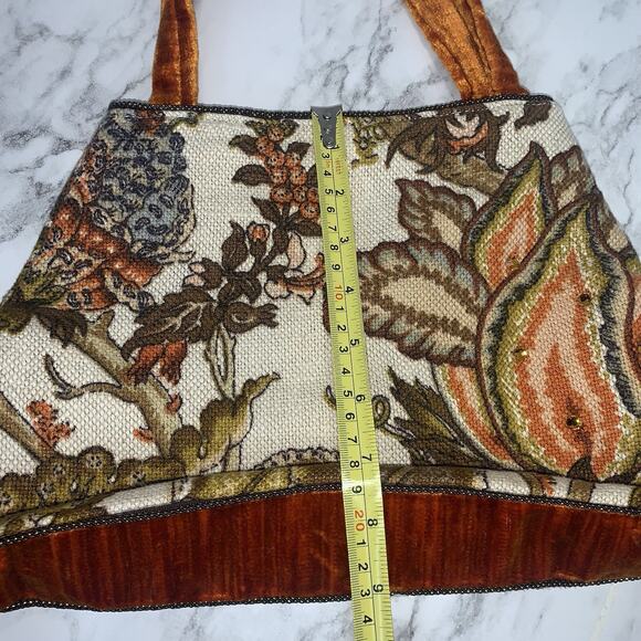Offhand Designs Handbag Nora Italian Day Floral Tan Rhinestone Limited Edition - Picture 12 of 15